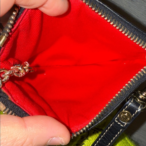 Dooney & Bourke Black and White Logo Wristlet - Picture 3 of 3